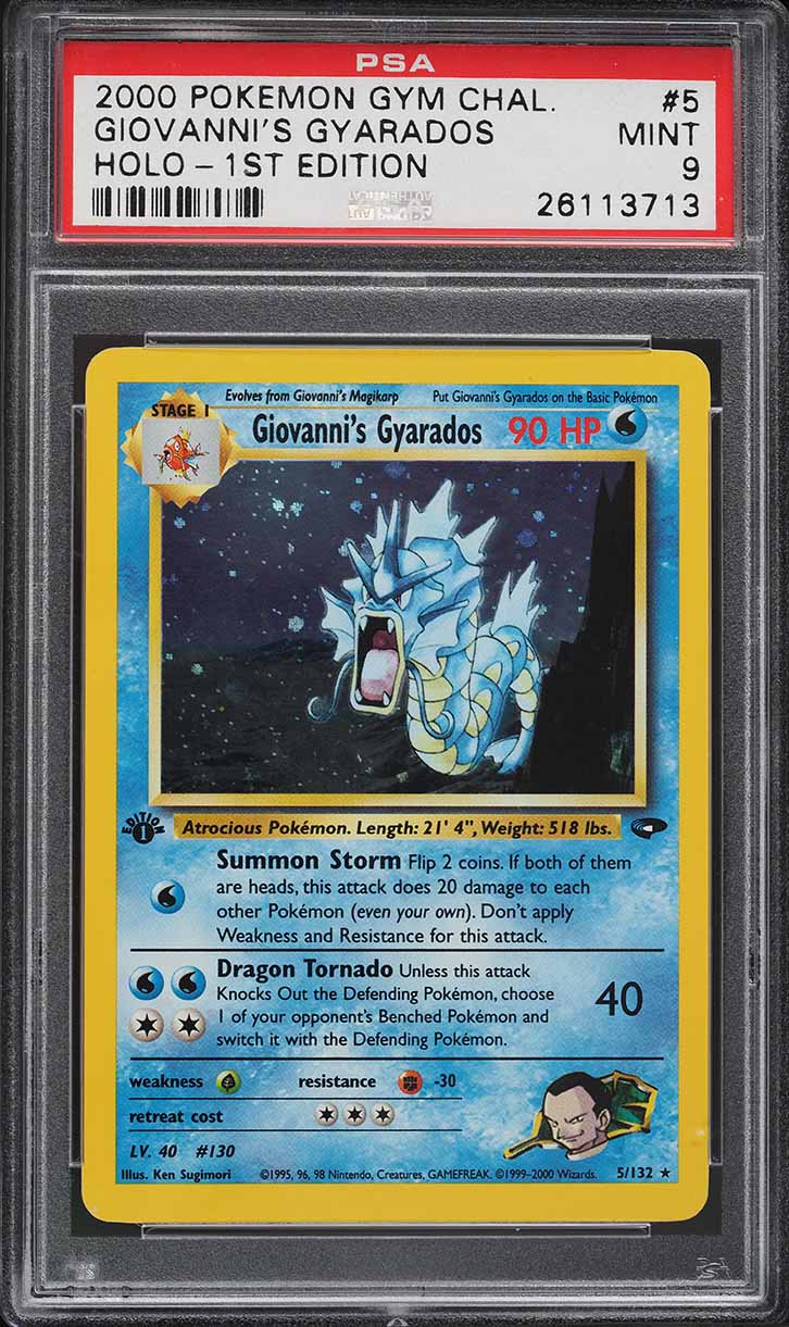 2000 Pokemon Gym Challenge 1st Edition Holo Giovanni's Gyarados #5 PSA 9 MINT