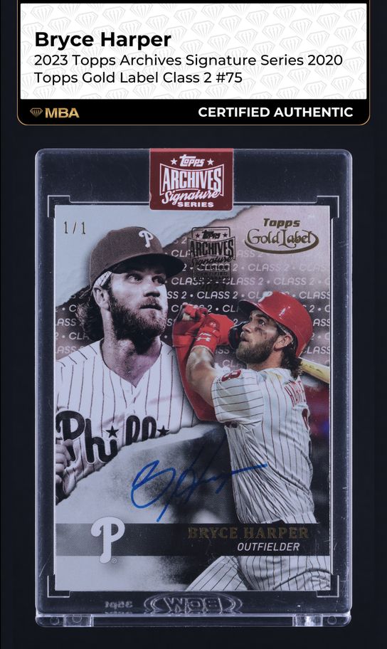 2023 Topps Five Star Jumbo Bryce Harper NIKE PATCH AUTO 1/1 #FSJP