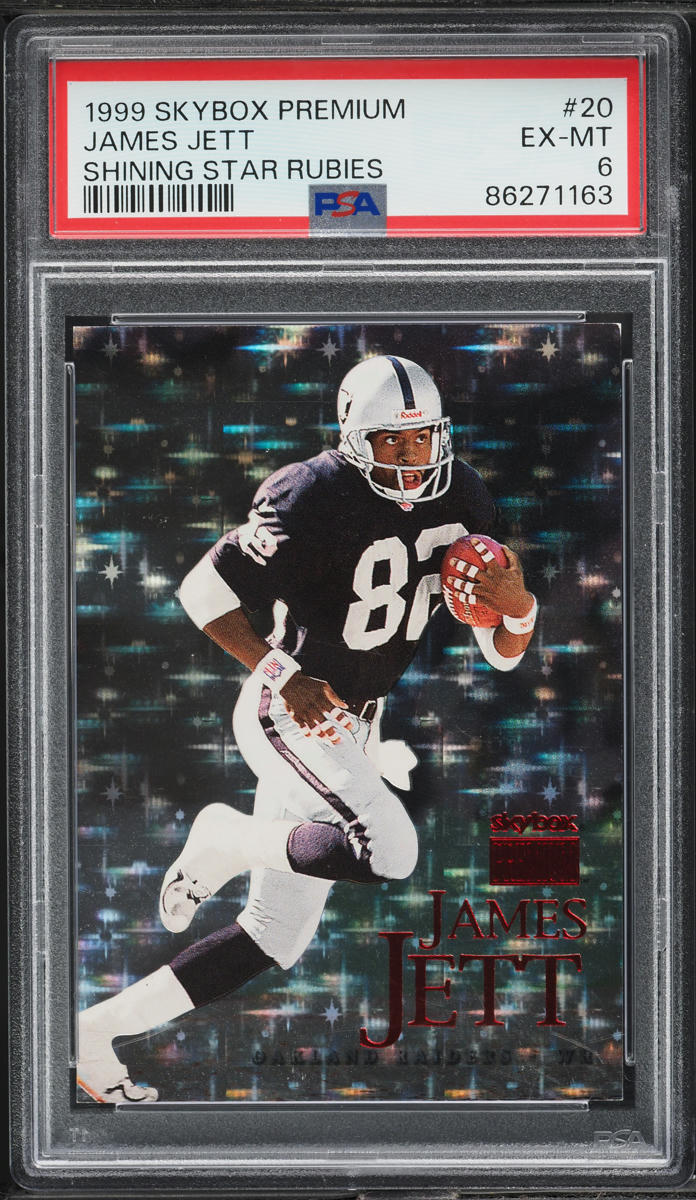 1999 Skybox Premium Shining Star Rubies James Jett /30 #20 PSA 6 EXMT