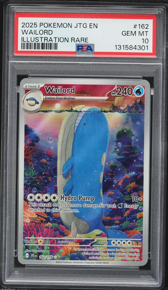 2025 Pokemon Scarlet & Violet Journey Together IR Wailord #162 PSA 10 GEM MINT