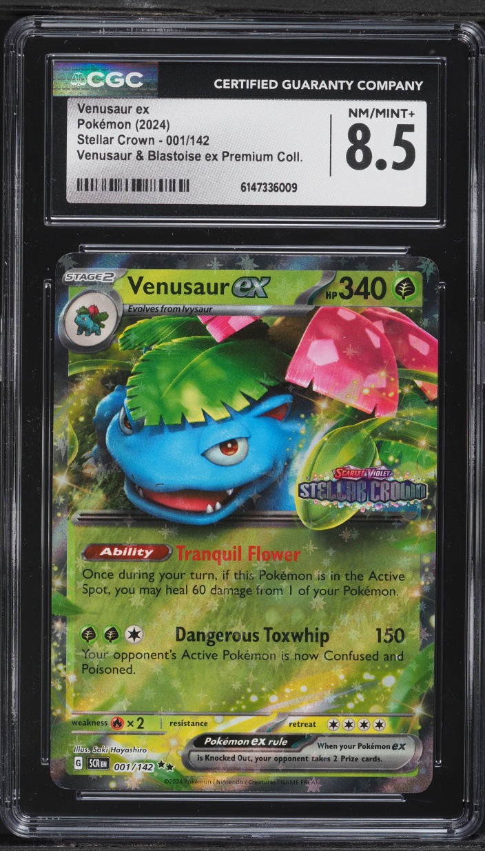 2024 Pokemon SV Promo Stellar Crown Premium Collection Holo Venusaur ex #1 CGC 8.5 NM-MT+