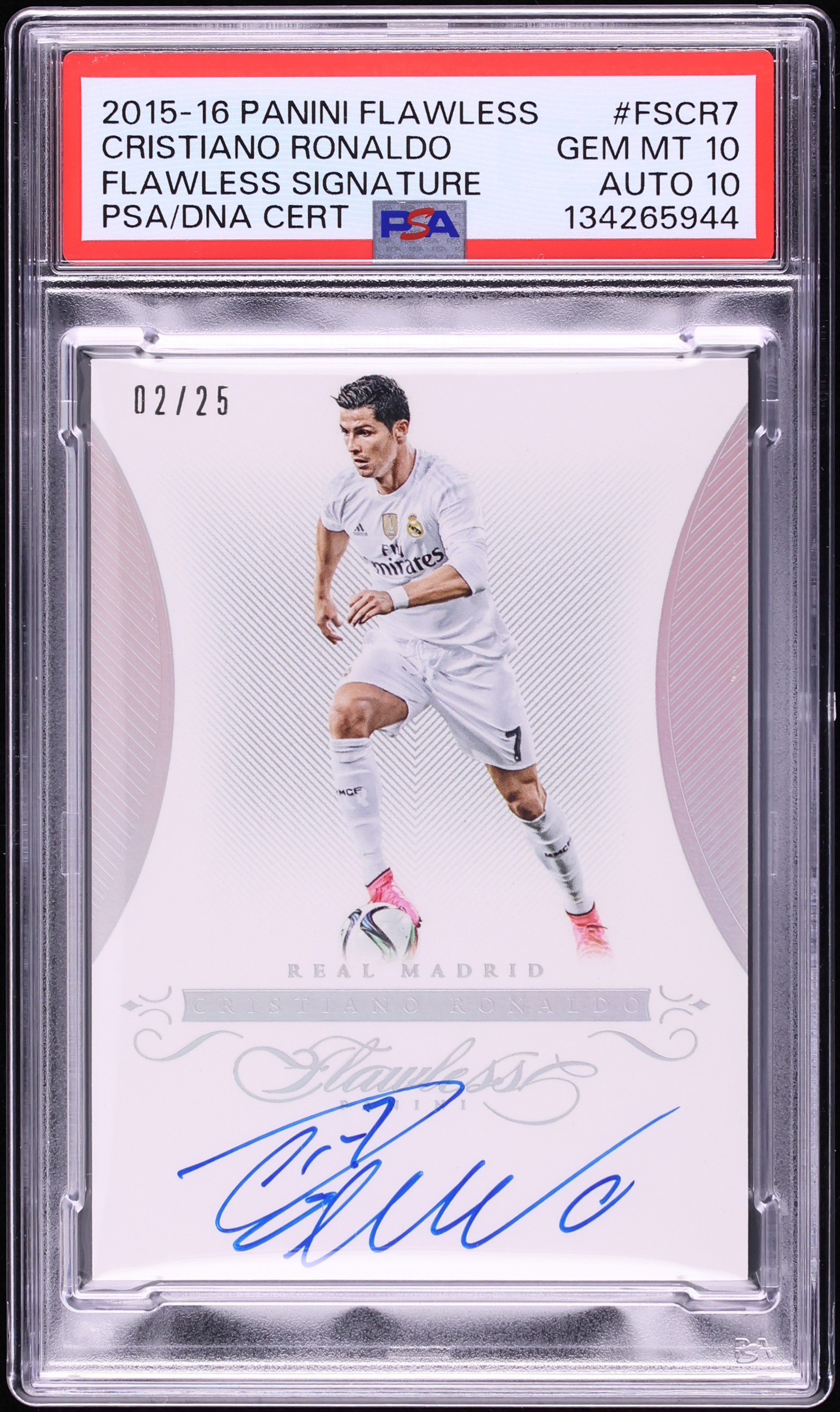 2015 Panini Flawless Signature Cristiano Ronaldo AUTO DNA 10