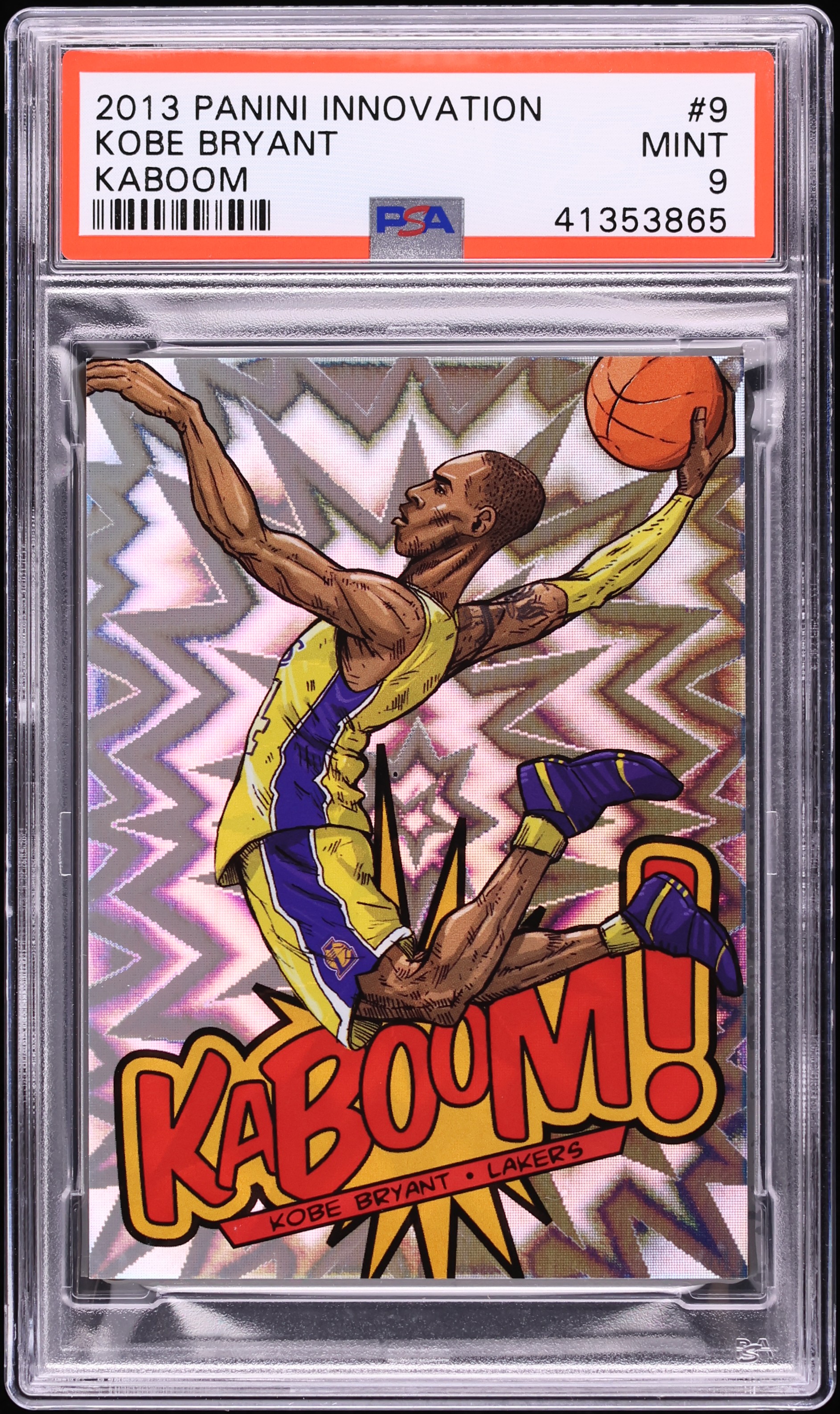 2013 Panini Innovation Kaboom! Kobe Bryant #9 PSA 9 MINT on