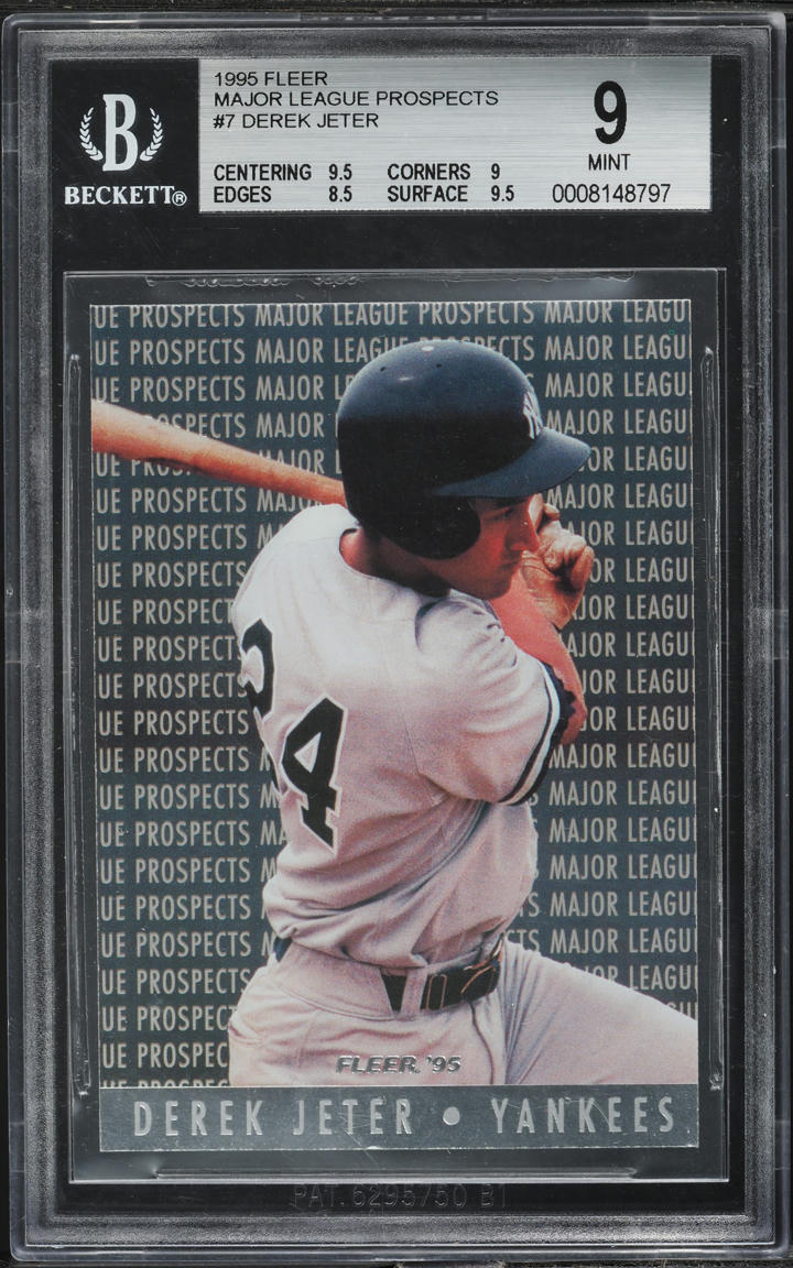 1995 Fleer Major League Prospects Derek Jeter #7 BGS 9 MINT