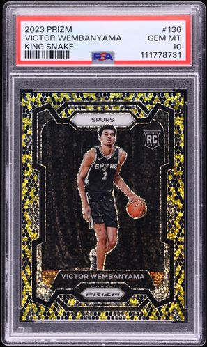 2023 Panini Prizm Ruby Wave Victor Wembanyama ROOKIE #136 PSA 10