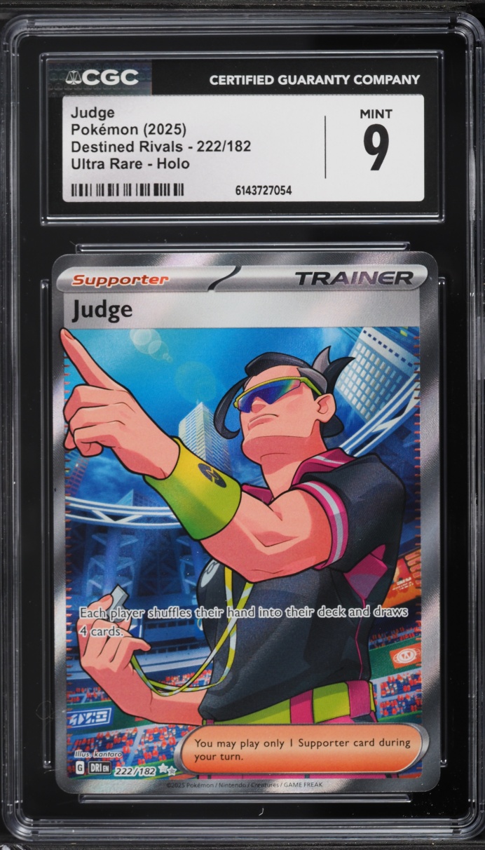 2025 Pokemon Scarlet & Violet Destined Rivals Full Art Judge #222 CGC 9 MINT