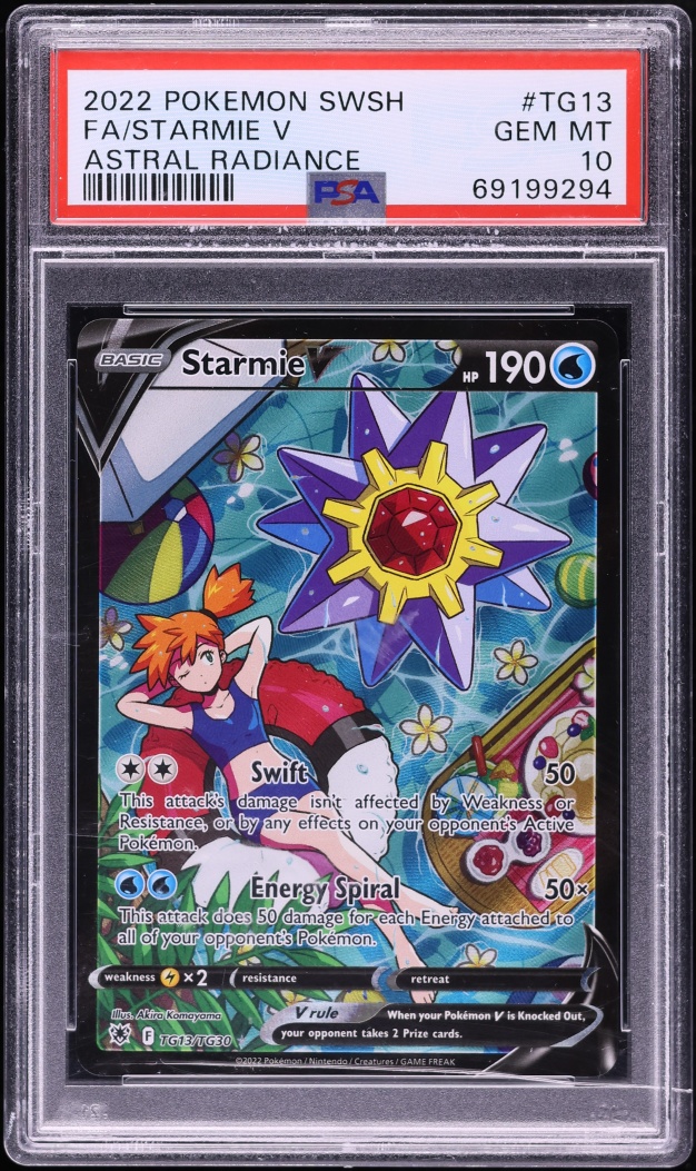 2022 Pokemon Sword & Shield Astral Radiance CHR Starmie V #TG13 PSA 10 GEM MINT