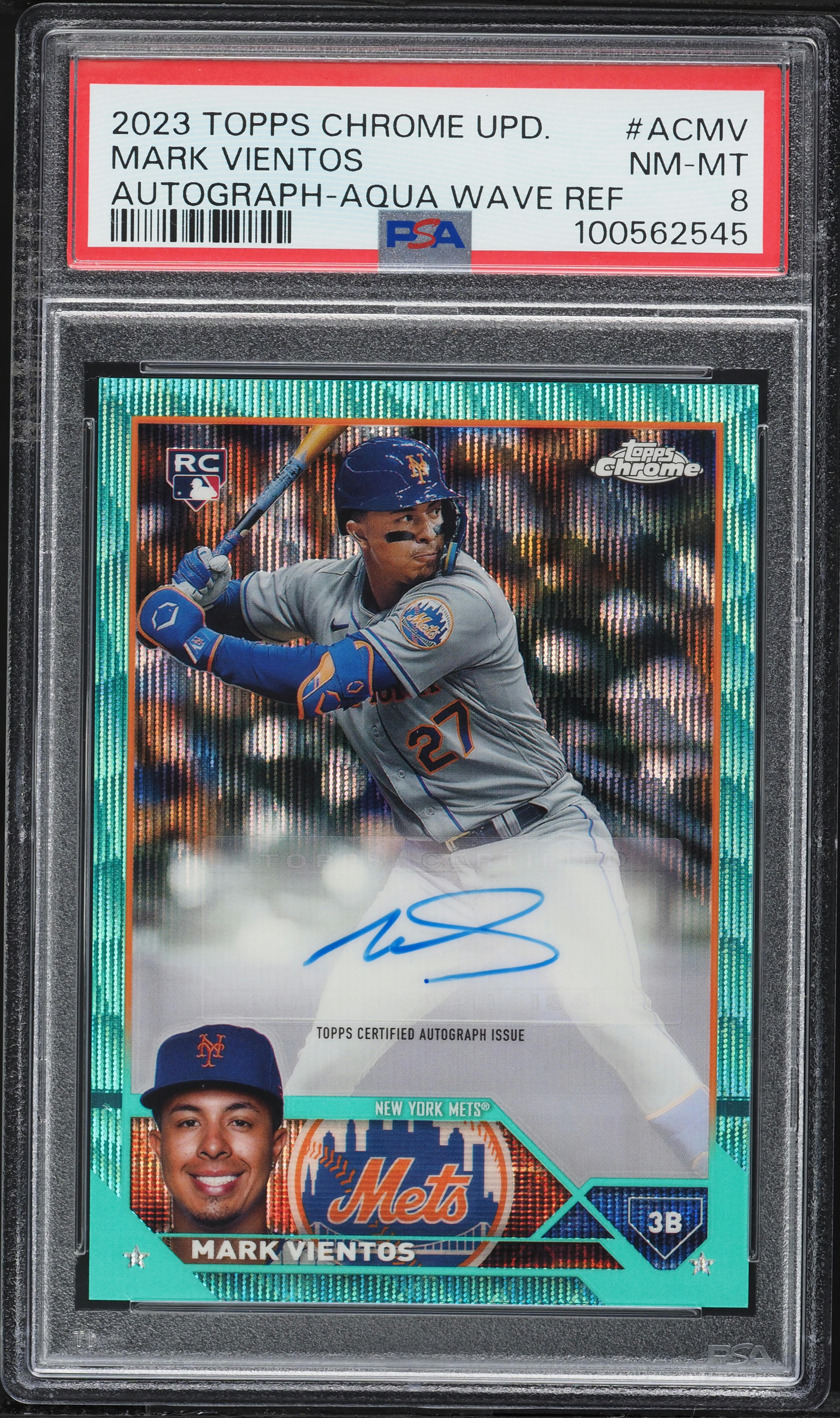 2023 Topps Chrome Aqua Wave Refractor Mark Vientos ROOKIE