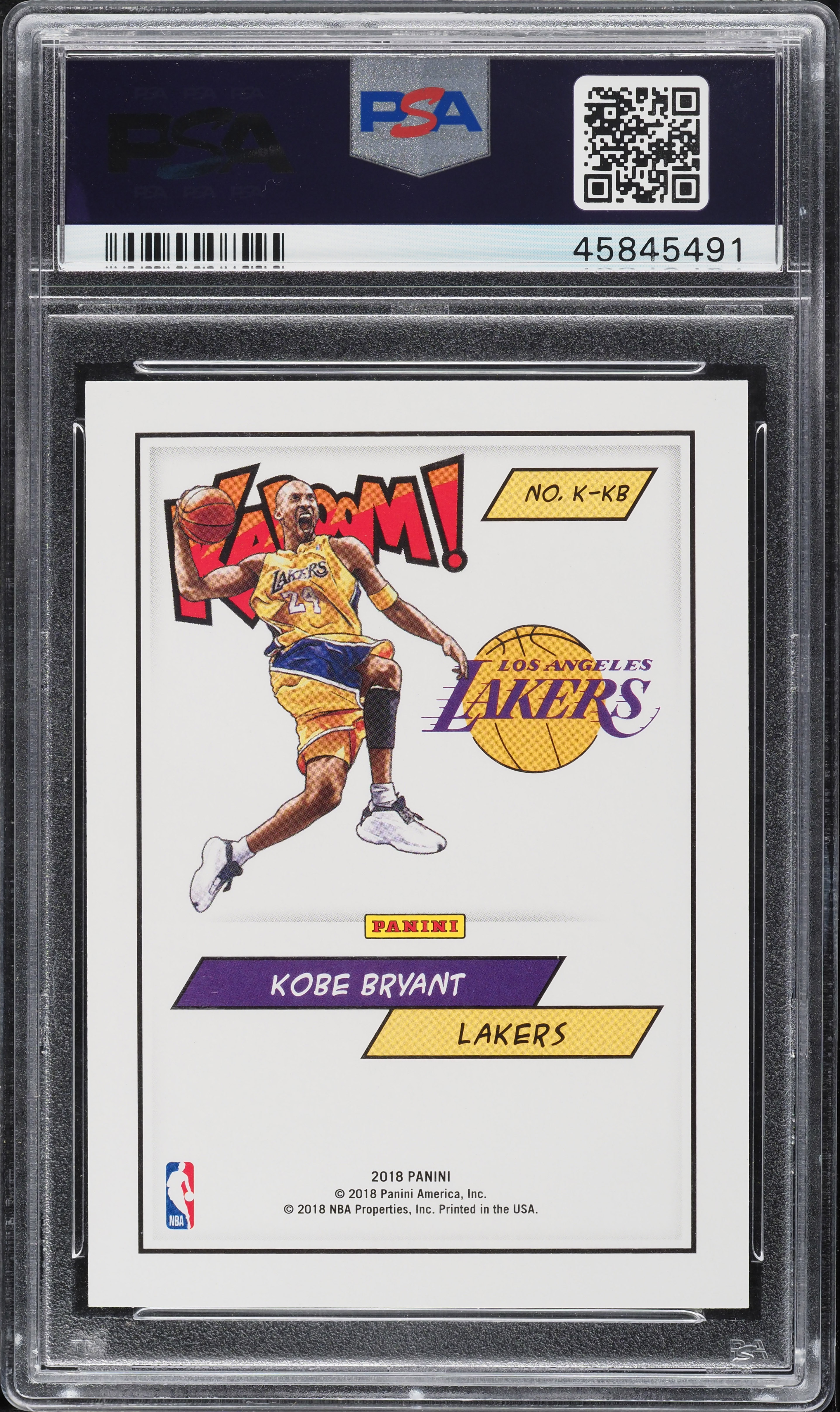 2018 Panini Kaboom! Gold Kobe Bryant 10/10 #K-KB PSA 10 GEM MINT