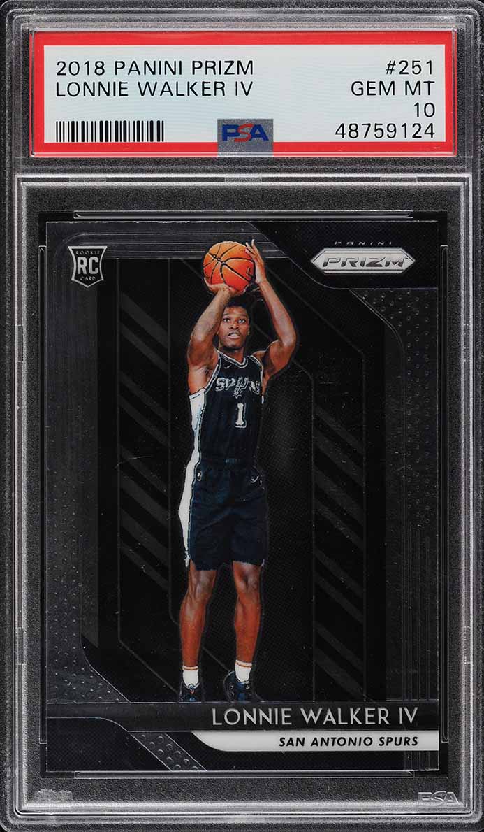 2018 Panini Prizm Lonnie Walker IV ROOKIE #251 PSA 10 GEM MINT