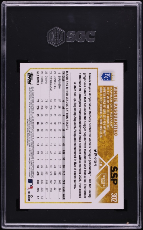 2023 Topps Golden Mirror Image Variation Vinnie Pasquantino SSP ROOKIE #302 SGC 9.5 MINT+