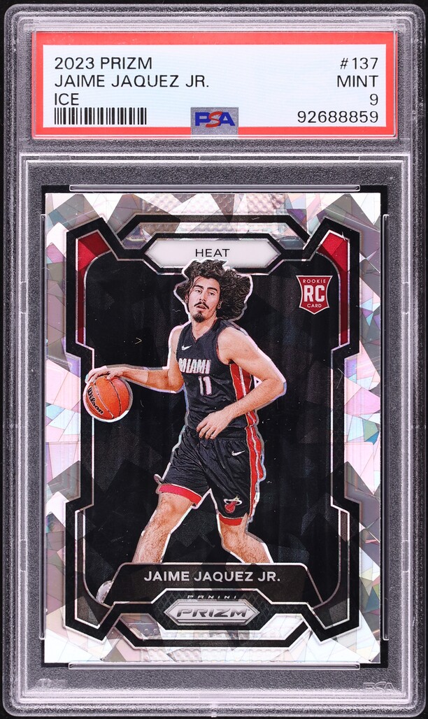 2023 Panini Prizm Ice Jaime Jaquez Jr. ROOKIE #137 PSA 9 MINT