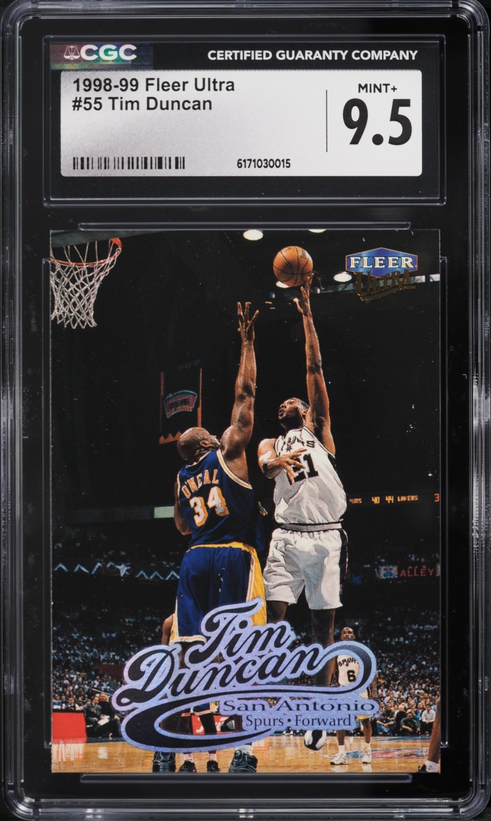 1998 Ultra Basketball Tim Duncan #55 CGC 9.5 MINT+