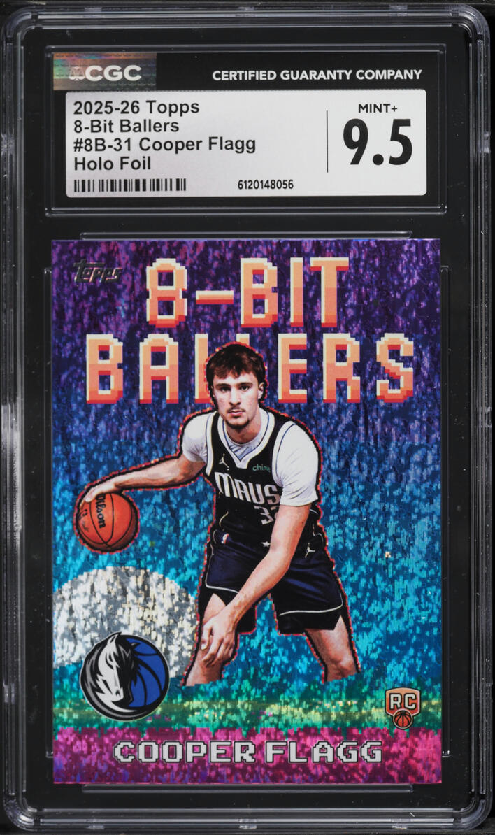 2025 Topps 8-Bit Ballers Holo Foil Cooper Flagg ROOKIE #8B-31 CGC 9.5 MINT+