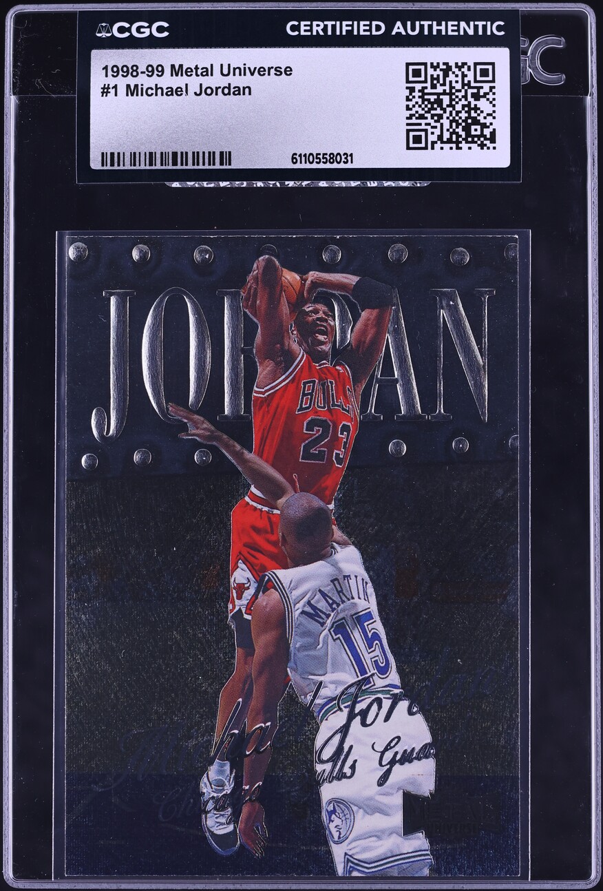 1998 Metal Universe Michael Jordan #1 CGC AUTH
