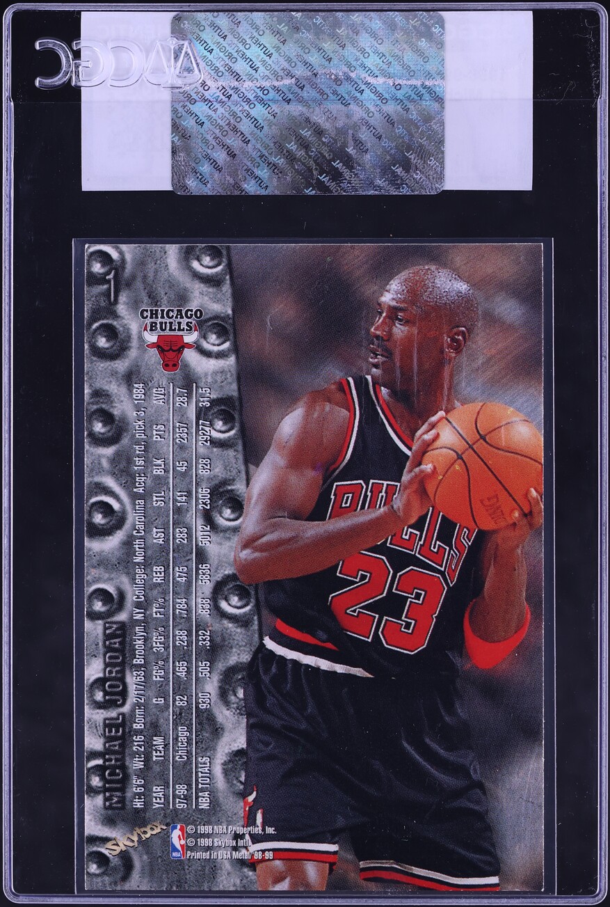 1998 Metal Universe Michael Jordan #1 CGC AUTH
