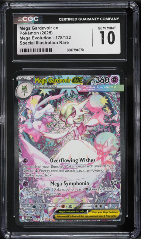 2025 Pokemon Mega Evolution SIR Mega Gardevoir ex #178 CGC