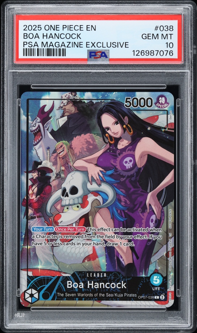 2025 One Piece Promo PSA Magazine Exclusive Boa Hancock #OP07-038 PSA 10 GEM MINT