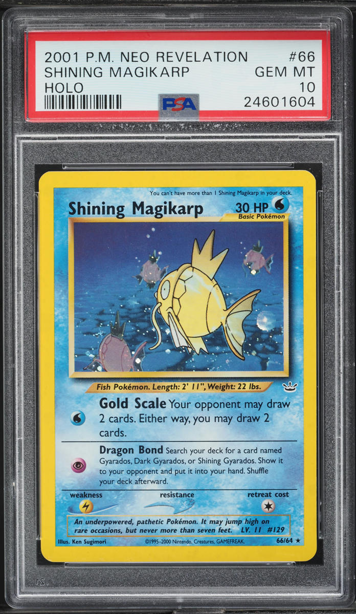 2001 Pokemon Neo Revelation Holo Shining Magikarp #66 PSA 10 GEM MINT