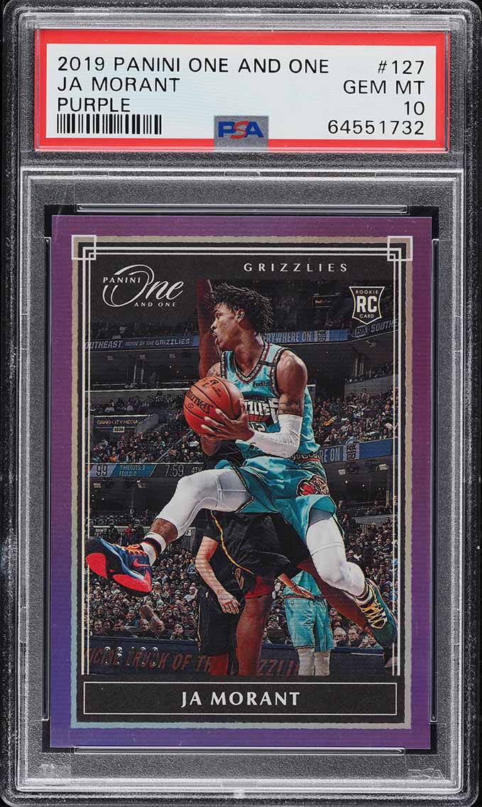 2019 Panini One And One Purple Ja Morant ROOKIE /20 #127 PSA 10 GEM MINT