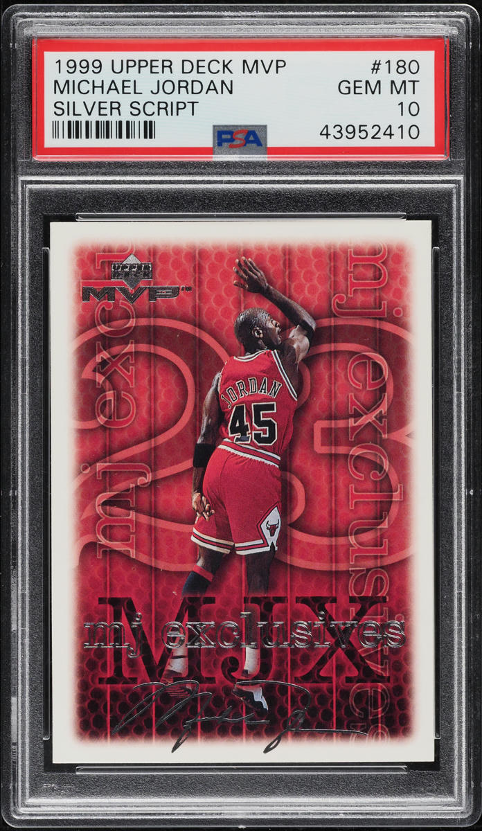 1999 Upper Deck MVP Silver Script Michael Jordan #180 PSA 10 GEM MINT