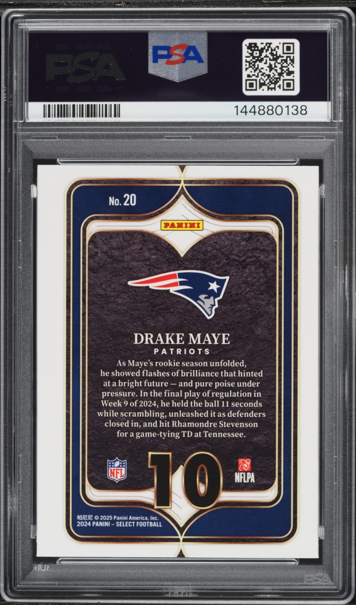 2024 Select Numbers Drake Maye ROOKIE #20 PSA 5 EX