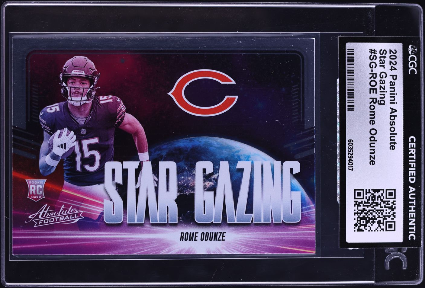 2024 Absolute Star Gazing Rome Odunze ROOKIE #SG-ROE CGC AUTH