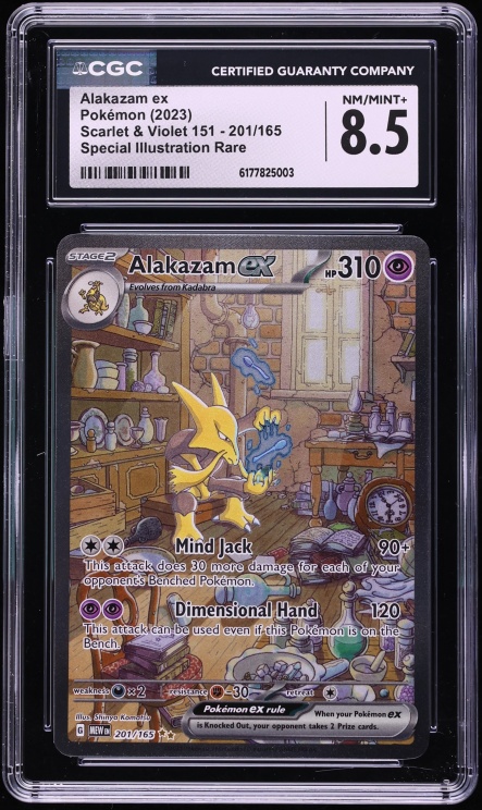 2023 Pokemon Scarlet & Violet 151 SIR Alakazam ex #201 CGC 8.5 NM-MT+