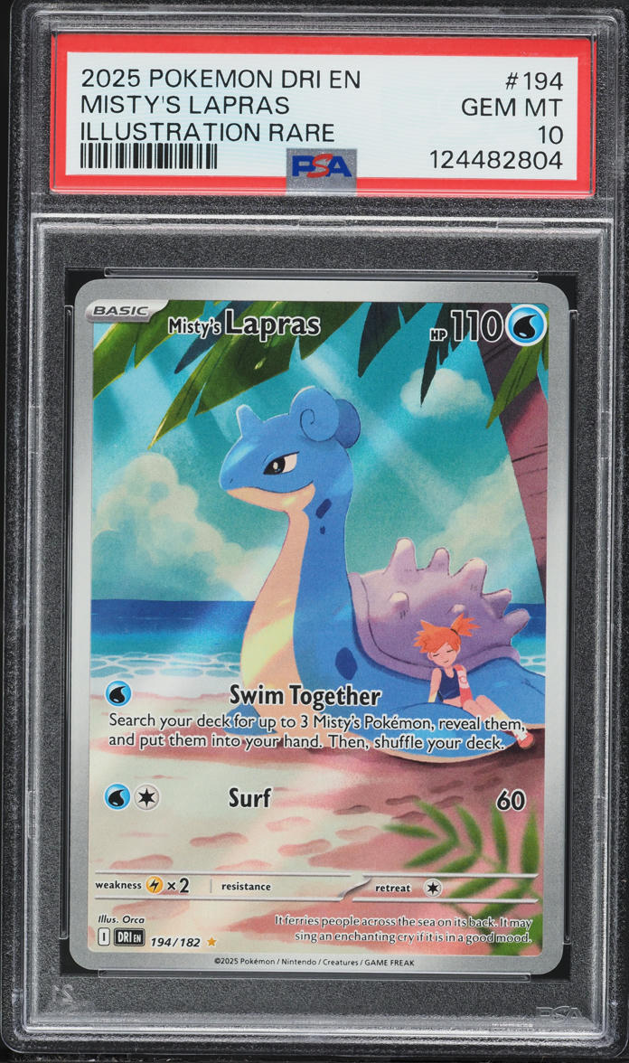 2025 Pokemon Scarlet & Violet Destined Rivals IR Misty's Lapras #194 PSA 10 GEM MINT