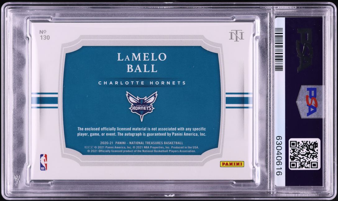 2020 National Treasures Horizontal LaMelo Ball RC PATCH AUTO DNA 10 /75 PSA 10