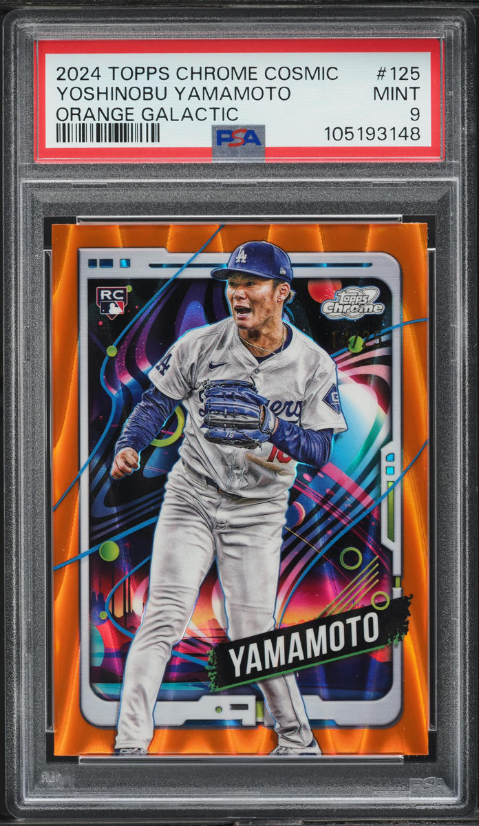 2024 Topps Chrome Cosmic Orange Galactic Yoshinobu Yamamoto