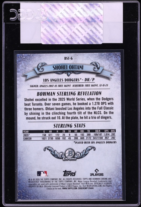 2026 Bowman Chrome Sterling Shohei Ohtani #BST-6 CGC AUTH