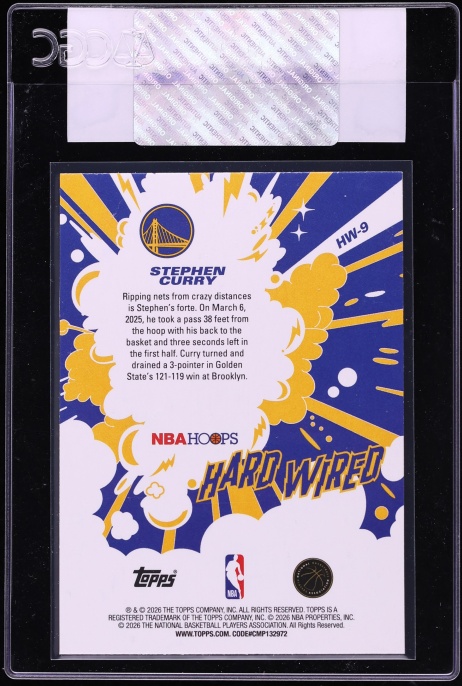 2025 Topps Hoops Hardwired Stephen Curry #HW-9 CGC AUTH
