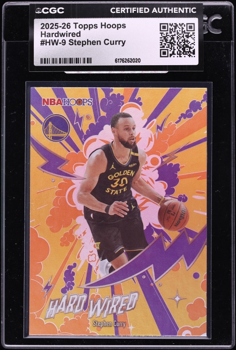 2025 Topps Hoops Hardwired Stephen Curry #HW-9 CGC AUTH