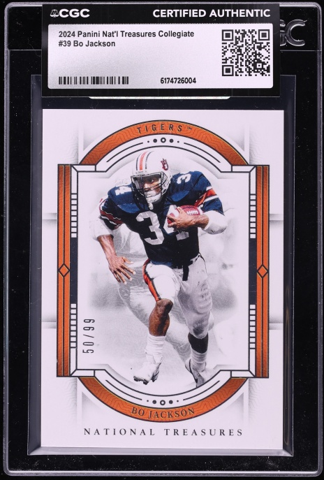 2024 National Treasures Collegiate Bo Jackson /99 #39 CGC AUTH