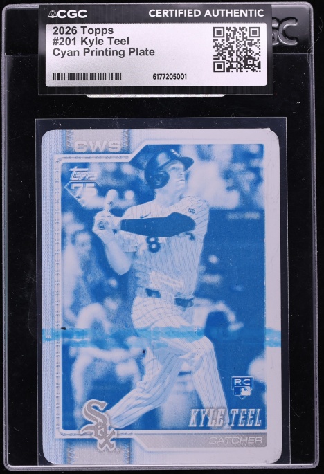 2026 Topps Cyan Printing Plate Kyle Teel ROOKIE 1/1 #201 CGC AUTH