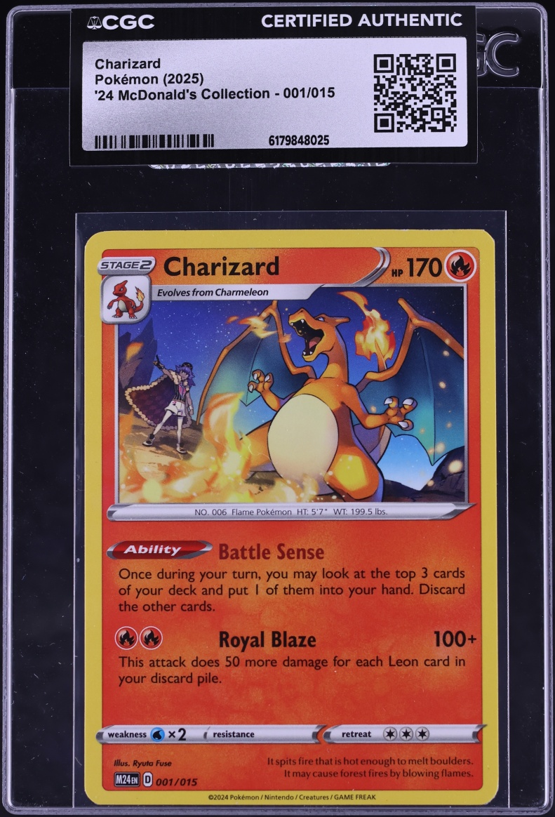2025 Pokemon Mega Evolution McDonald's Collection Charizard #1 CGC AUTH