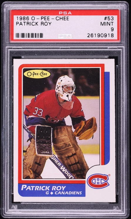 1986 O-Pee-Chee Hockey Patrick Roy #53 PSA 9 MINT