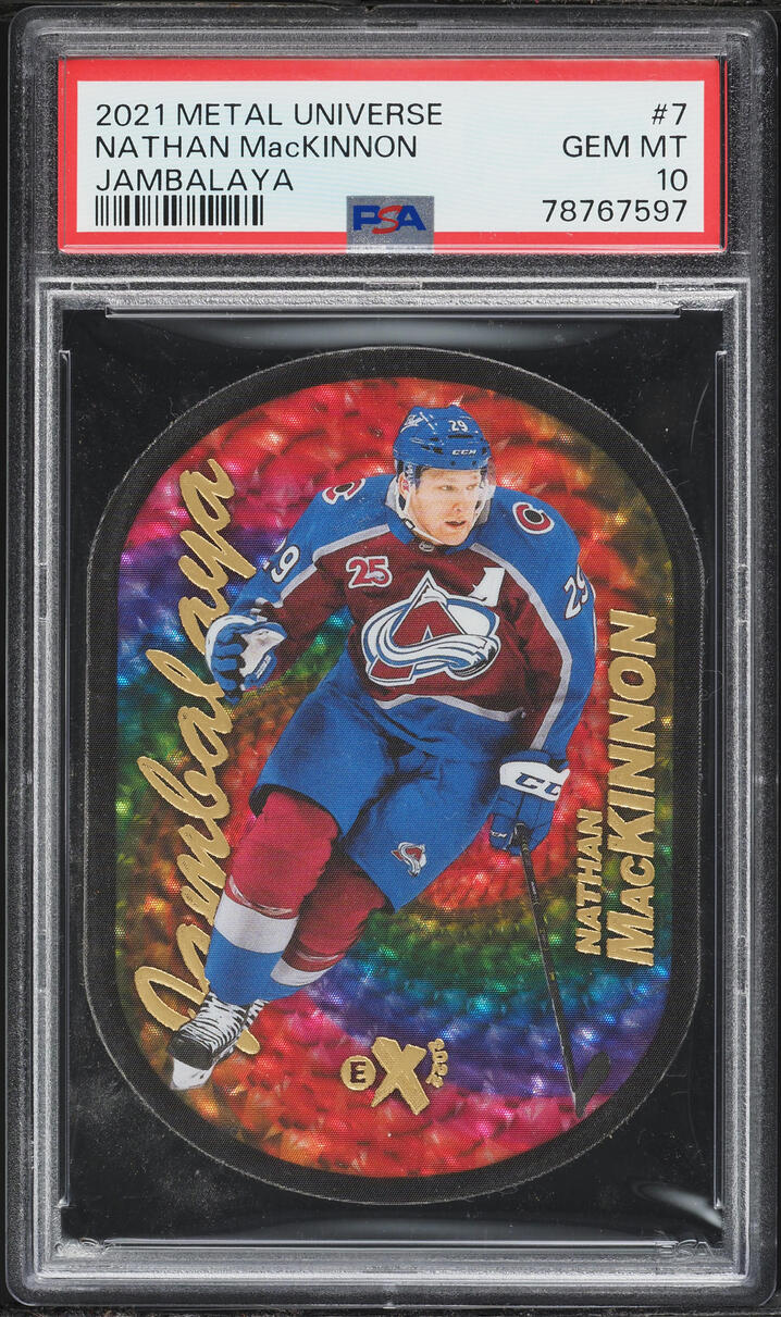 2021 Metal Universe Jambalaya Nathan MacKinnon #7 PSA 10 GEM MINT - Photo 1