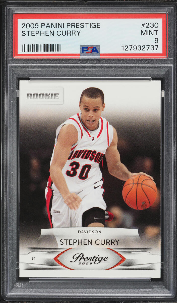 2009 Panini Prestige Stephen Curry ROOKIE #230 PSA 9 MINT - Photo 1