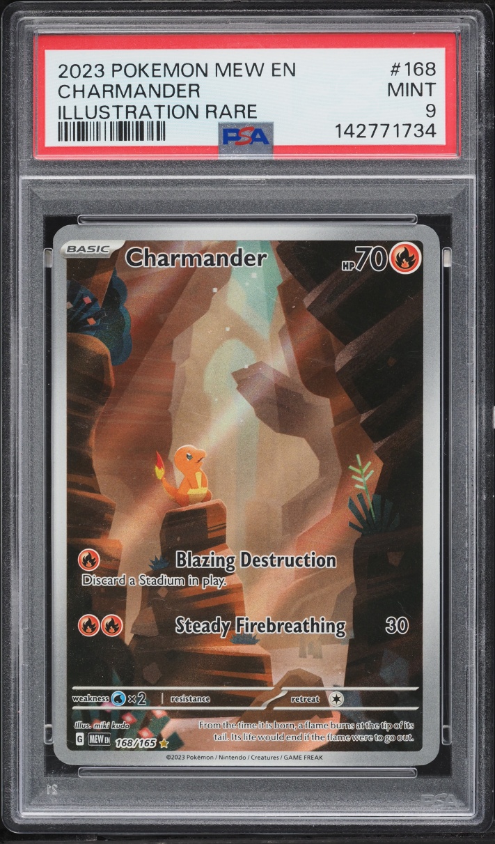 2023 Pokemon Scarlet & Violet 151 IR Charmander #168 PSA 9 MINT