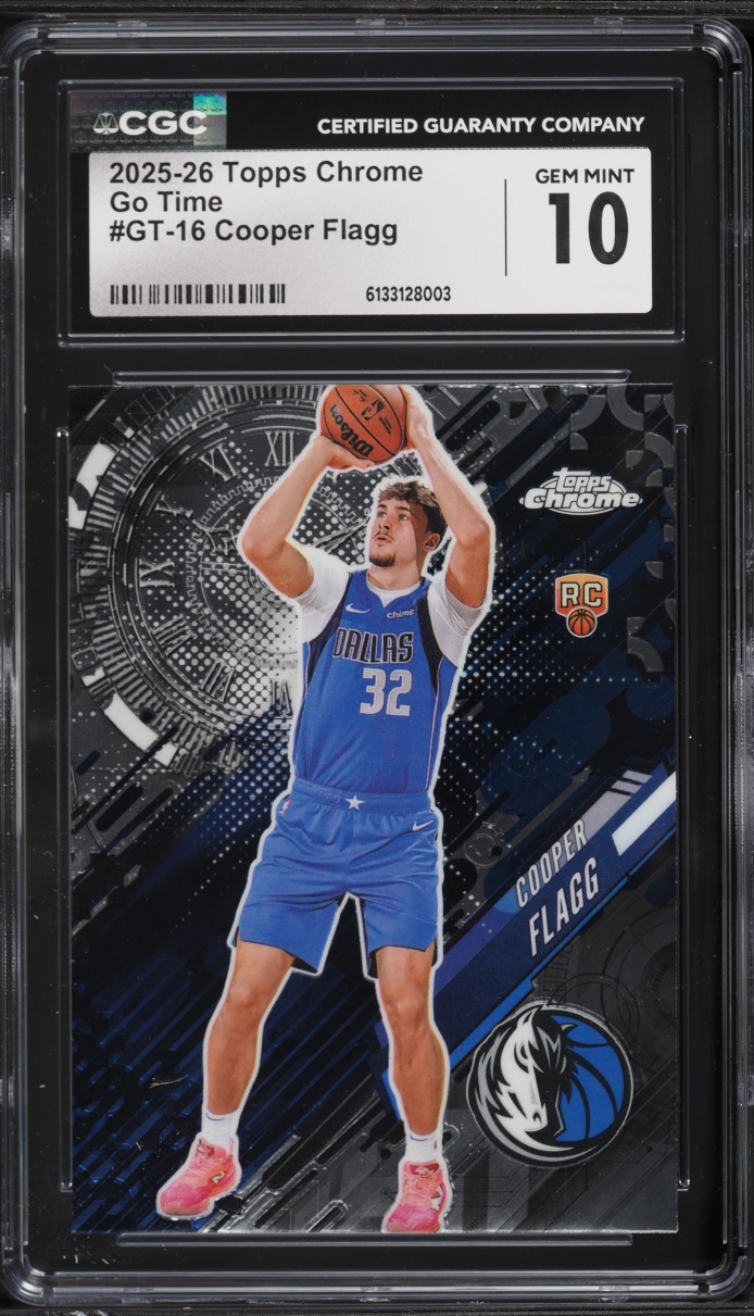 2025 Topps Chrome Go Time Cooper Flagg ROOKIE #GT-16 CGC 10 GEM MINT