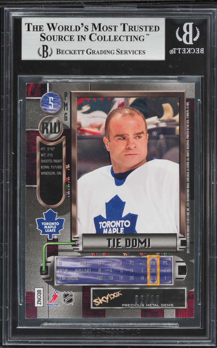2012 Fleer Retro Precious Metal Gems PMG Green Tie Domi /10 #5 BGS 8.5 NM-MT+