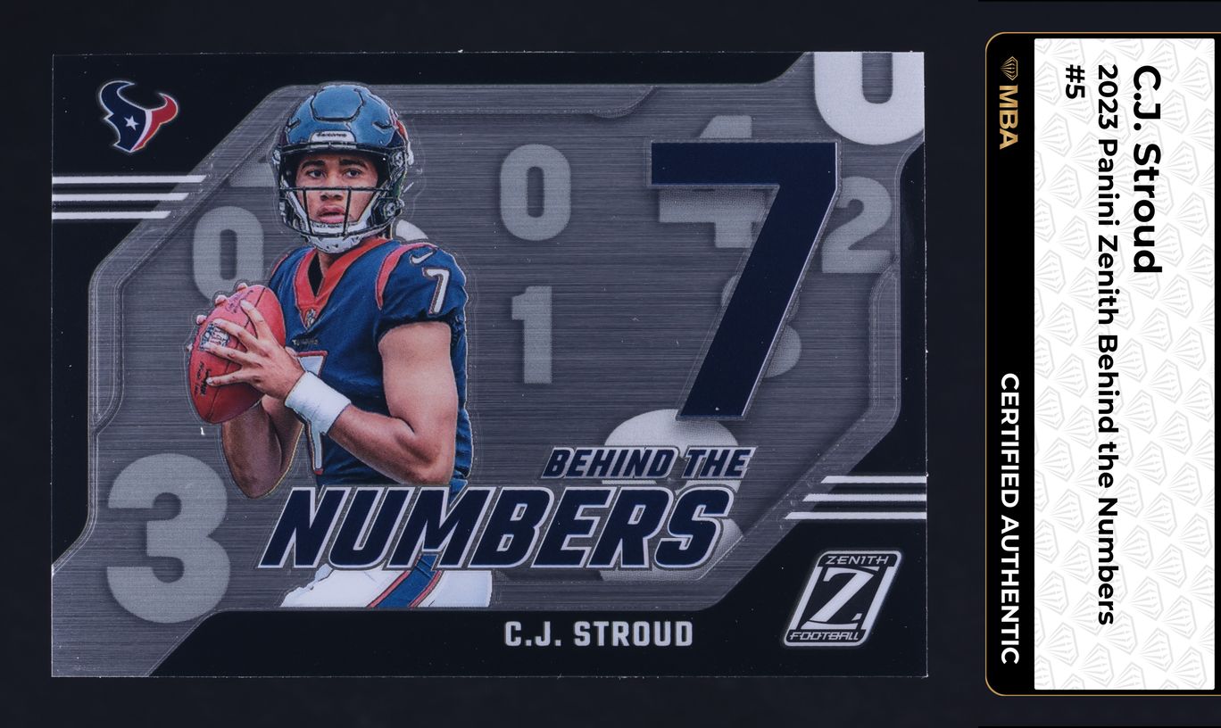 2023 Panini Zenith Behind The Numbers C.J. Stroud ROOKIE #5 MBA AUTH