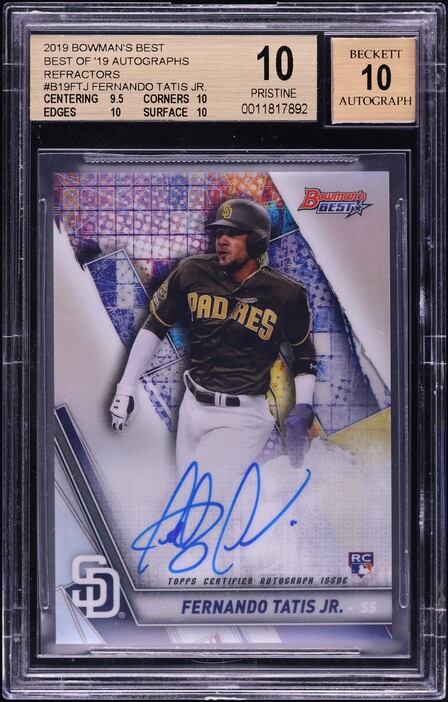 2019 Bowman Chrome Refractor Fernando Tatis Jr. ROOKIE AUTO /50