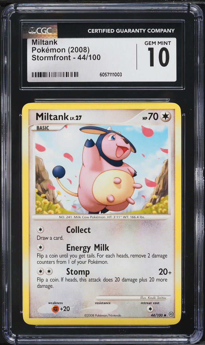 2008 Pokemon Stormfront Miltank #44 CGC 10 GEM MINT