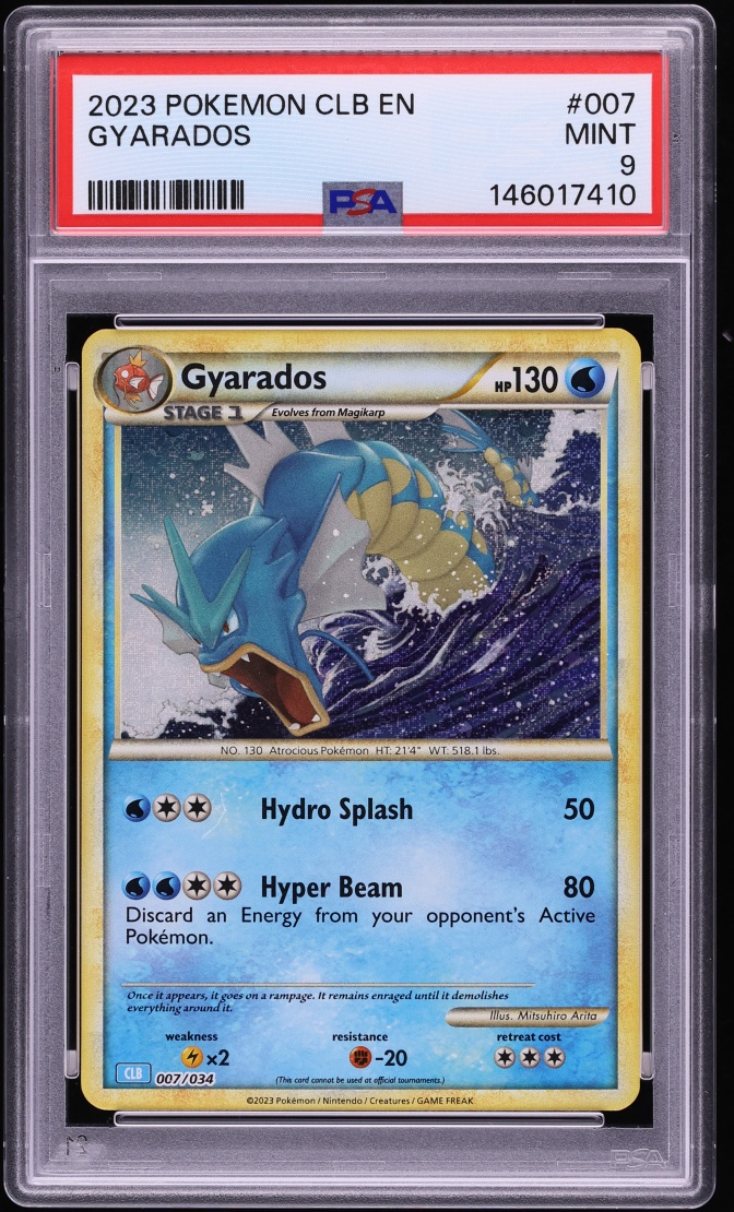 2023 Pokemon TCG Classic Collection Holo Gyarados #7 PSA 9 MINT