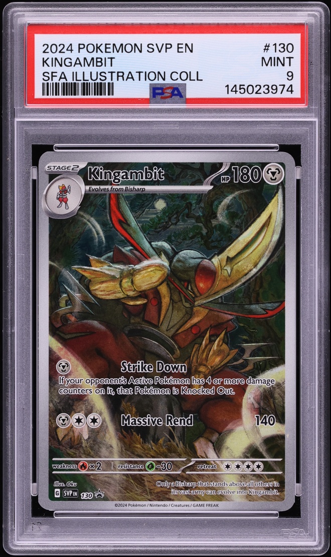 2024 Pokemon SV Promo Shrouded Fable Illustration Collection Full Art Kingambit #130 PSA 9 MINT