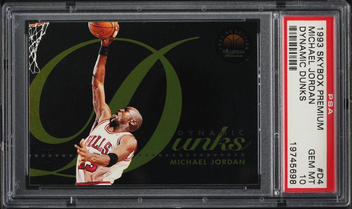 1993 Skybox Premium Dynamic Dunks Michael Jordan #D4 PSA 10 GEM MINT