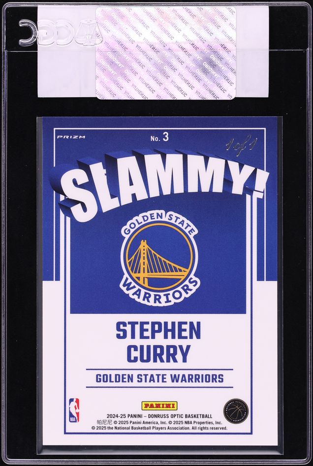 2024 Donruss Optic Slammy! Gold Vinyl Stephen Curry 1/1 #3 CGC AUTH